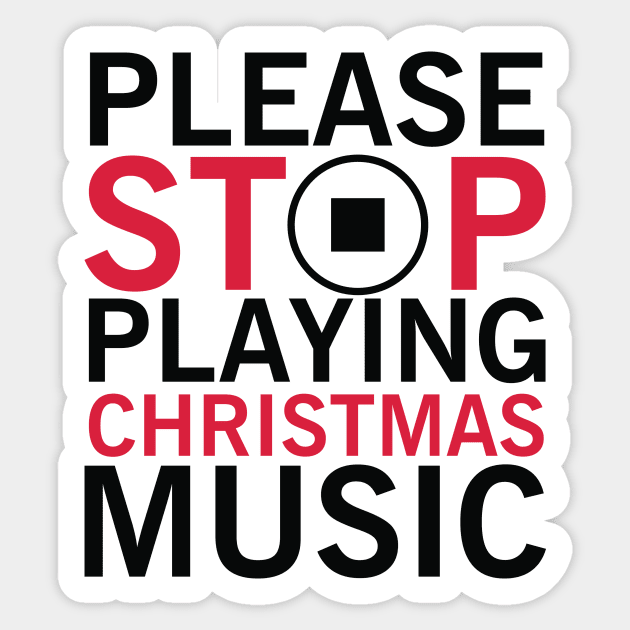 Stop Christmas Music Sticker by nektarinchen